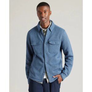 Rhone Fleece Shacket in Vintage Indigo Heather